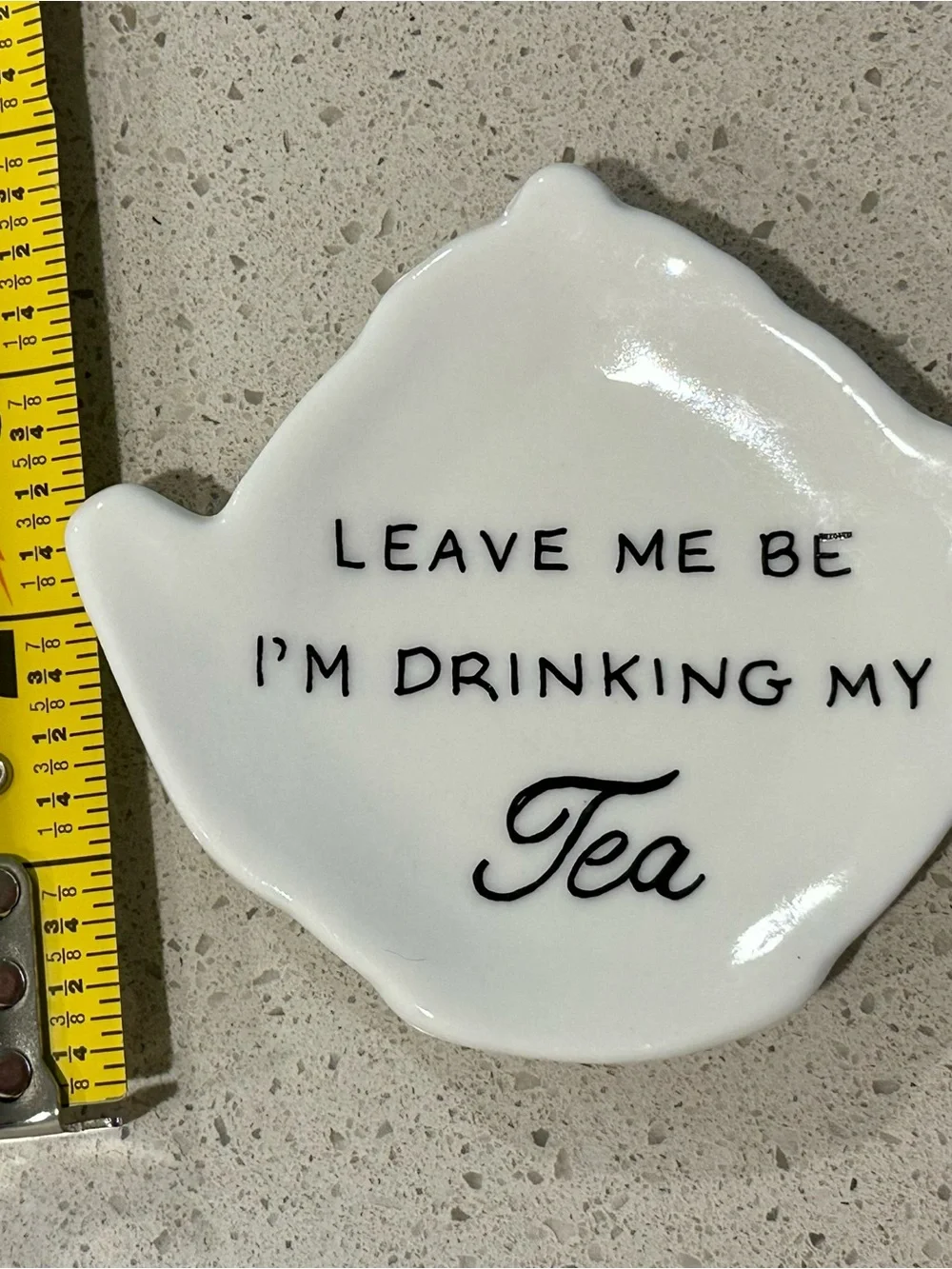 White Ceramic Tea Bag Rest - 